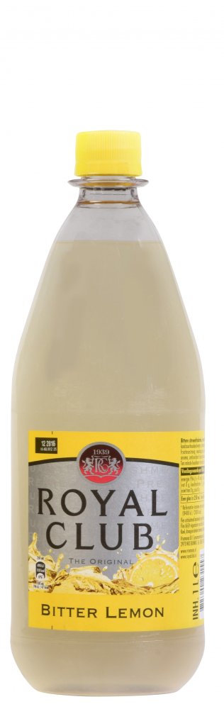 Royal Club Bitter citron 0% sucre 1 litre par bouteille pet, rétractable 6  bouteilles